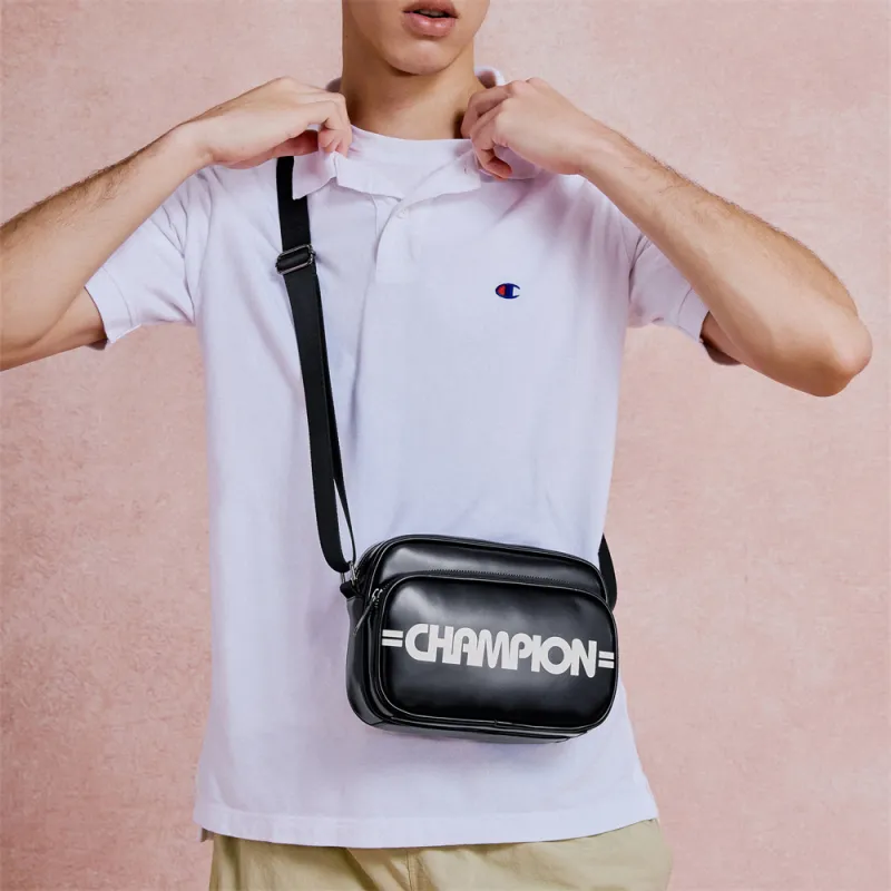 Champion Fabric Shoulder Bag Unisex Gray Black/Black-10