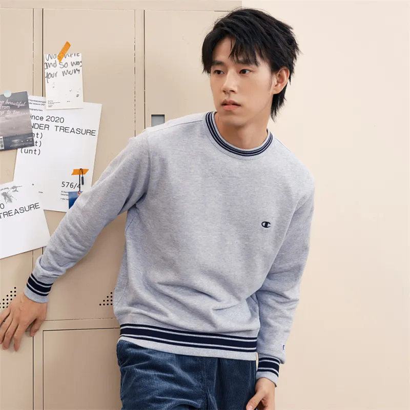 Champion FW24 BASIC Sweatshirt Unisex Light Gray-2