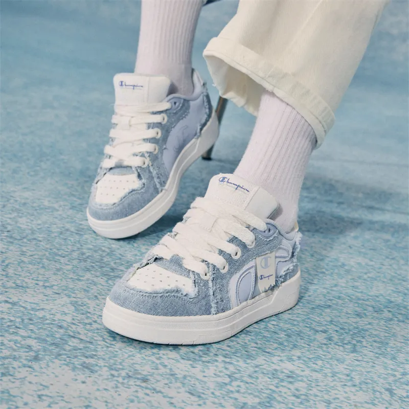 Champion Low Top Skateboard Shoes Unisex Light Blue-7