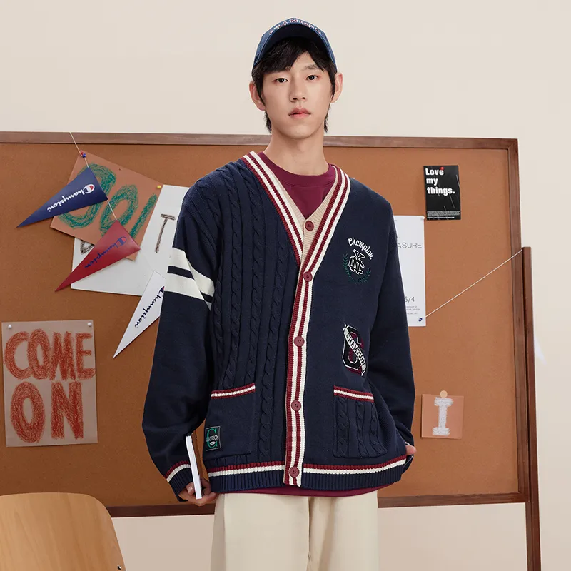 Champion Knitted Fabric Cardigan Men's-5