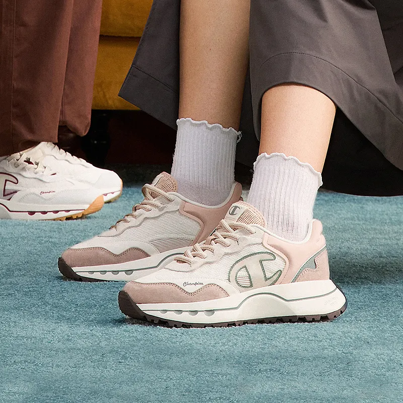 Champion Low-Top Running Shoes Women's Light Gray Umber/Milk White-5