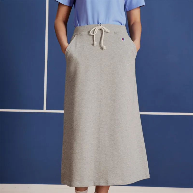 Champion Knitted Fabric Half Length Long Skirt US Version Women's-9