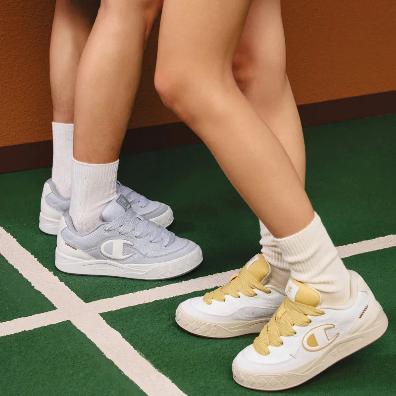 Champion Atomic Shoes Balanced Lightweight Low Top Skateboard Shoes Unisex Milk White/Resin Yellow-5