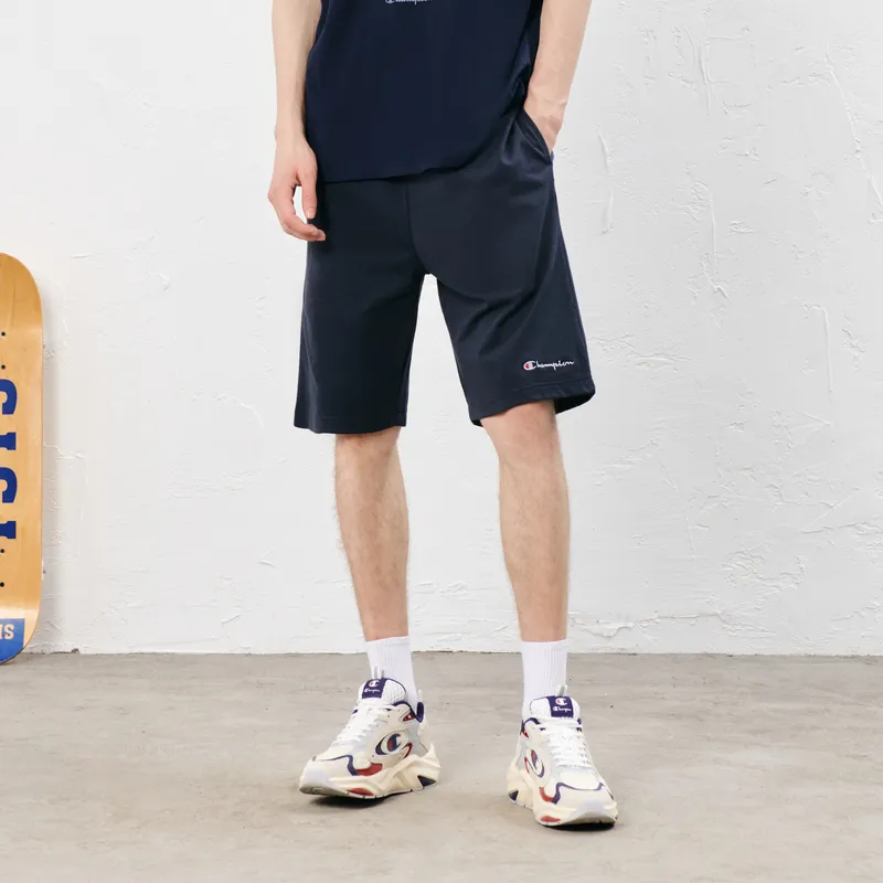Champion Shorts Japan Version Unisex Navy Blue-5