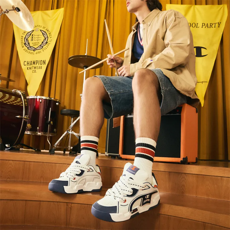 Champion Balance Low Top Skateboard Shoes Men's White Blue-7