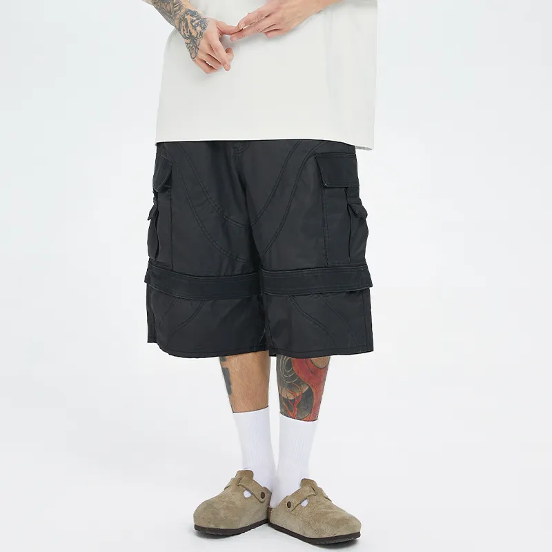 FIRE 2 COLD EGO Cargo Shorts Unisex Black-3