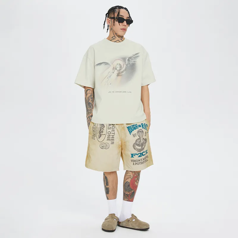 FIRE 2 COLD EGO Casual Shorts Unisex Mud-Dyed-4