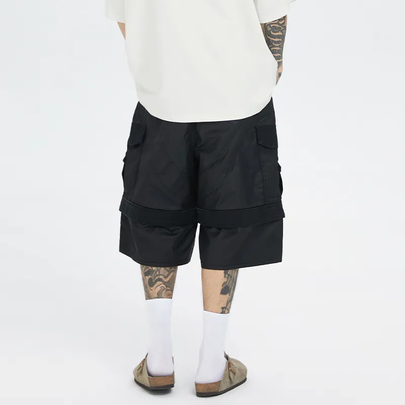 FIRE 2 COLD EGO Cargo Shorts Unisex Black-4