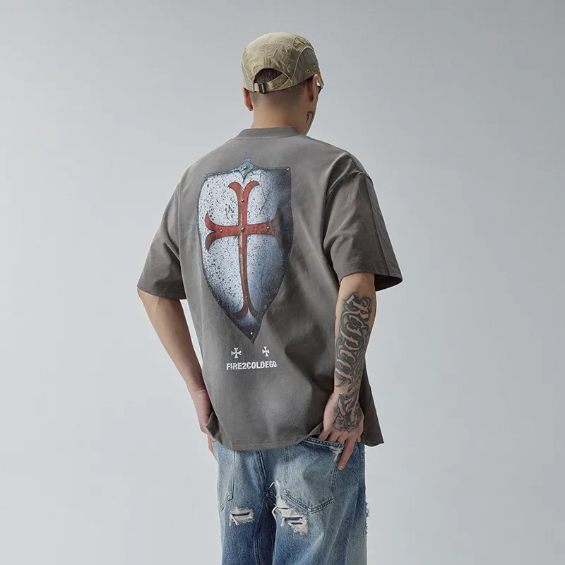 FIRE 2 COLD EGO Short Sleeved Unisex Gray-2