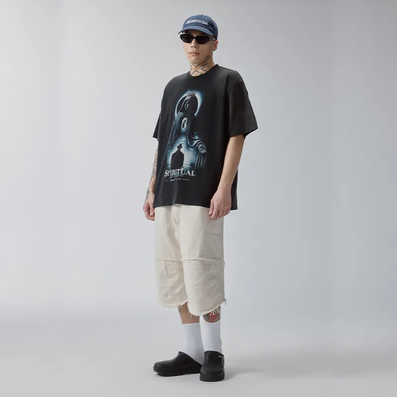 FIRE 2 COLD EGO T Shirt Unisex Faded Black-4