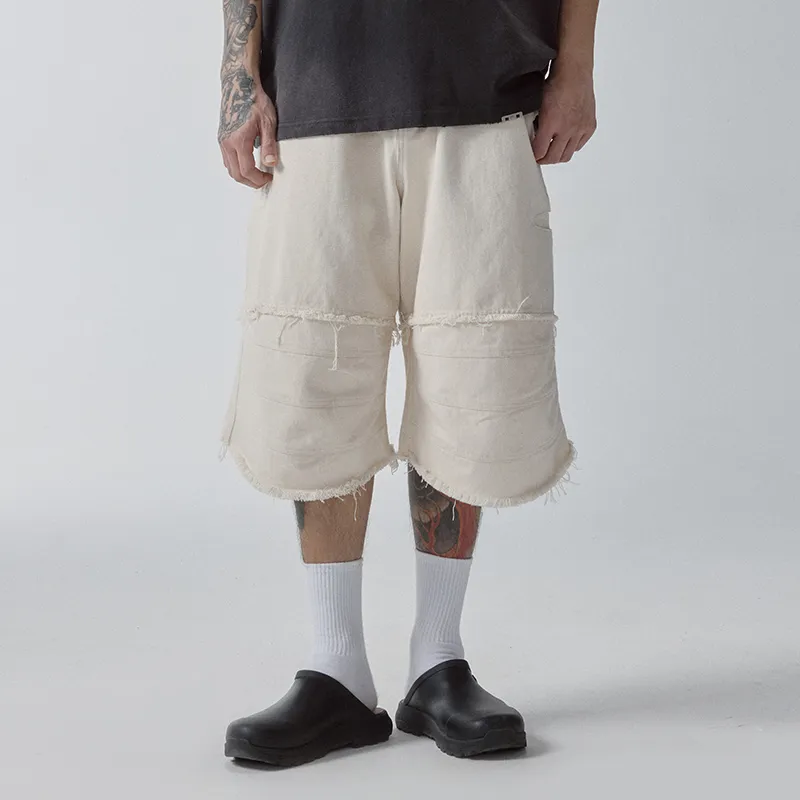FIRE 2 COLD EGO Casual Shorts Unisex Ecru-2