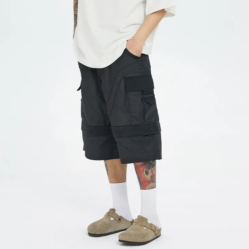 FIRE 2 COLD EGO Cargo Shorts Unisex Black-2
