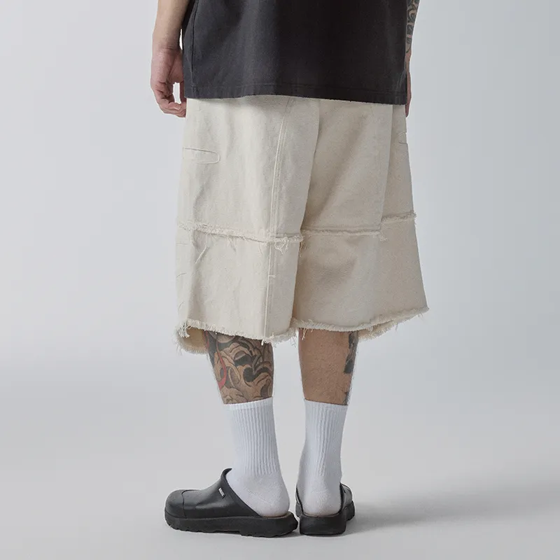 FIRE 2 COLD EGO Casual Shorts Unisex Ecru-4