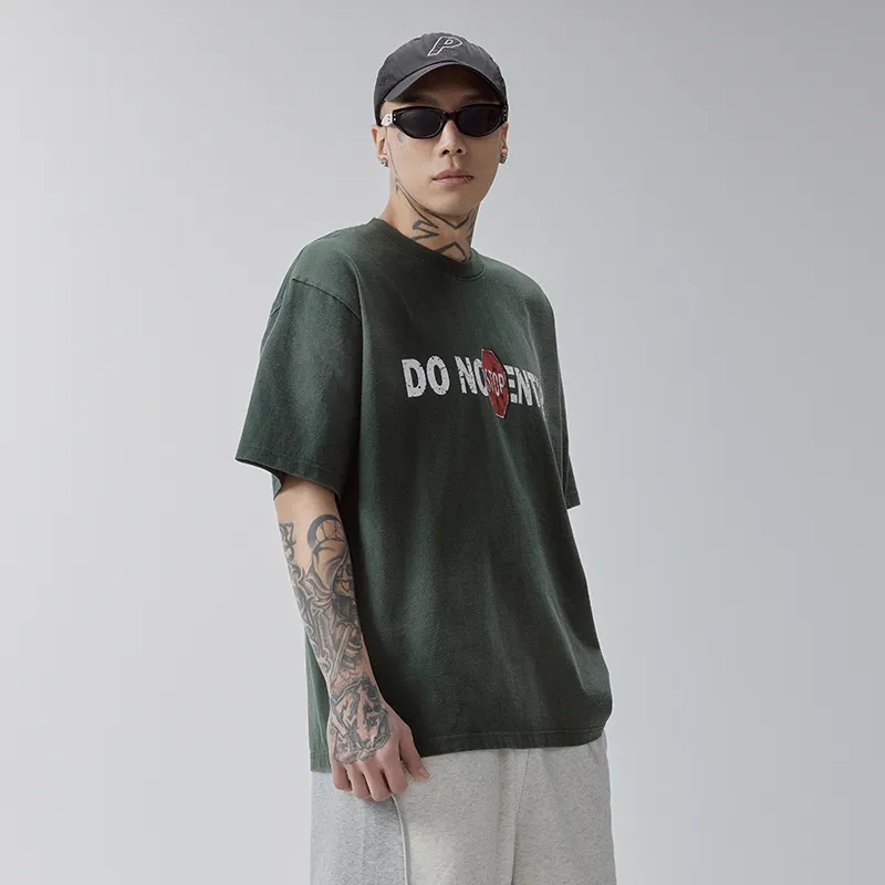FIRE 2 COLD EGO T Shirts Unisex Distressed Green-4