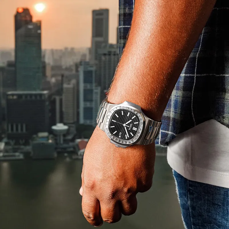 GEYA G MAX Collection Nautilus Automatic Mechanical Movement Stainless Steel Watchband Watch Men's Watches Blue Dial-12