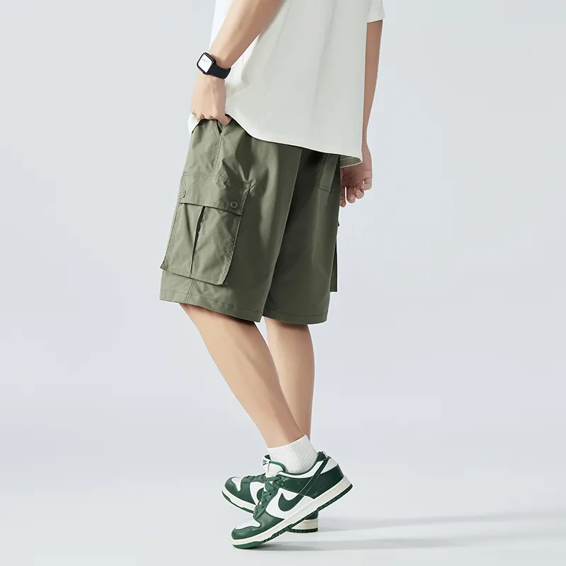 HEMC Cargo Shorts Unisex Army Green-5