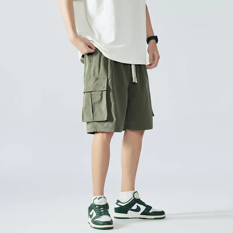 HEMC Cargo Shorts Unisex Army Green-7