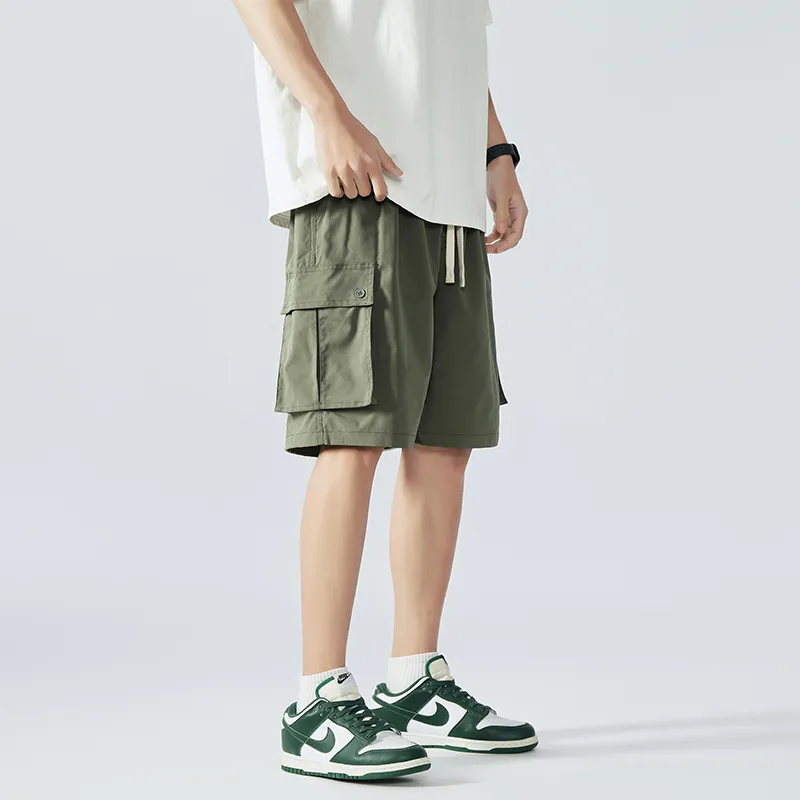 HEMC Cargo Shorts Unisex Army Green-6