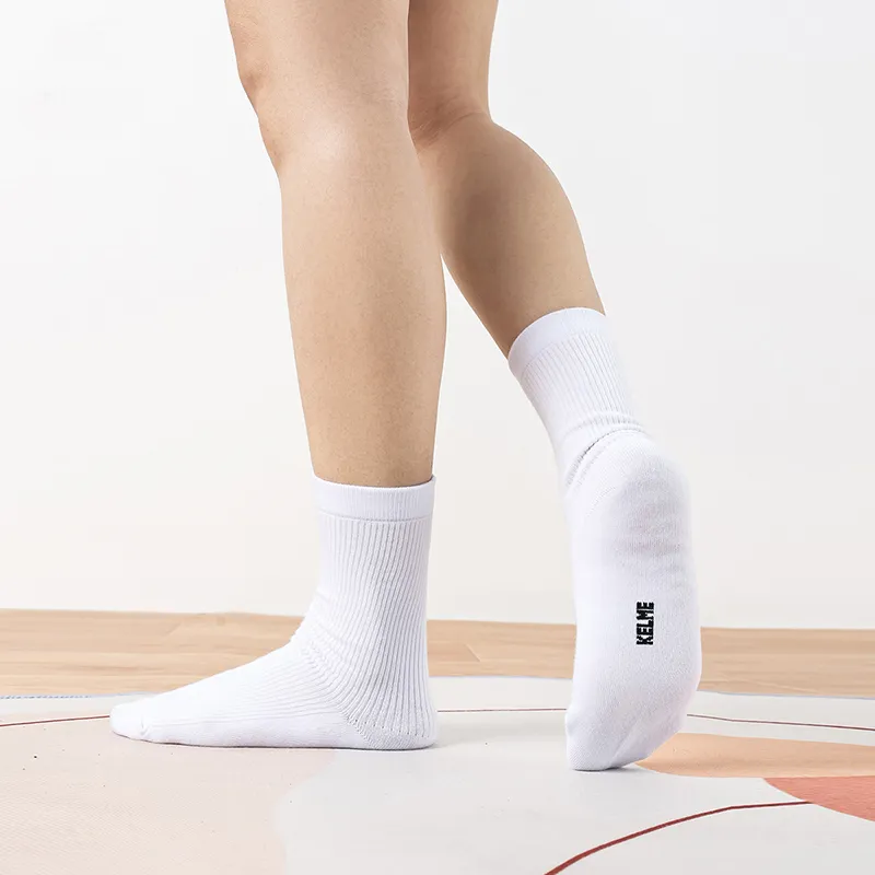 KELME Knee High Socks Unisex Box 4 Pack White-1