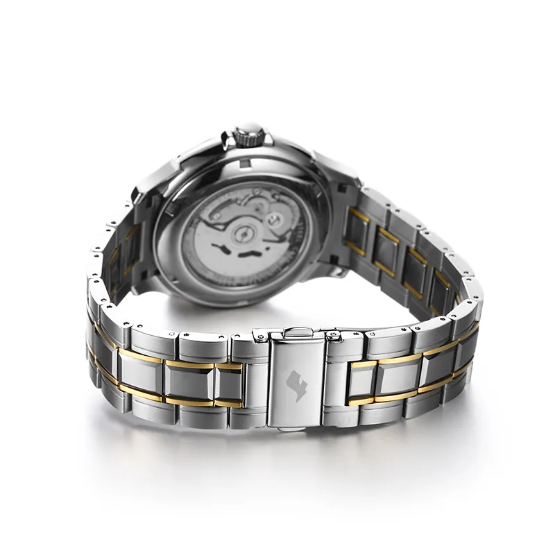 Fiyta Classic Collection TGA0058.TWT Mechanical Movement Stainless Steel Strap Watch Men's Watches Silver Dial-3