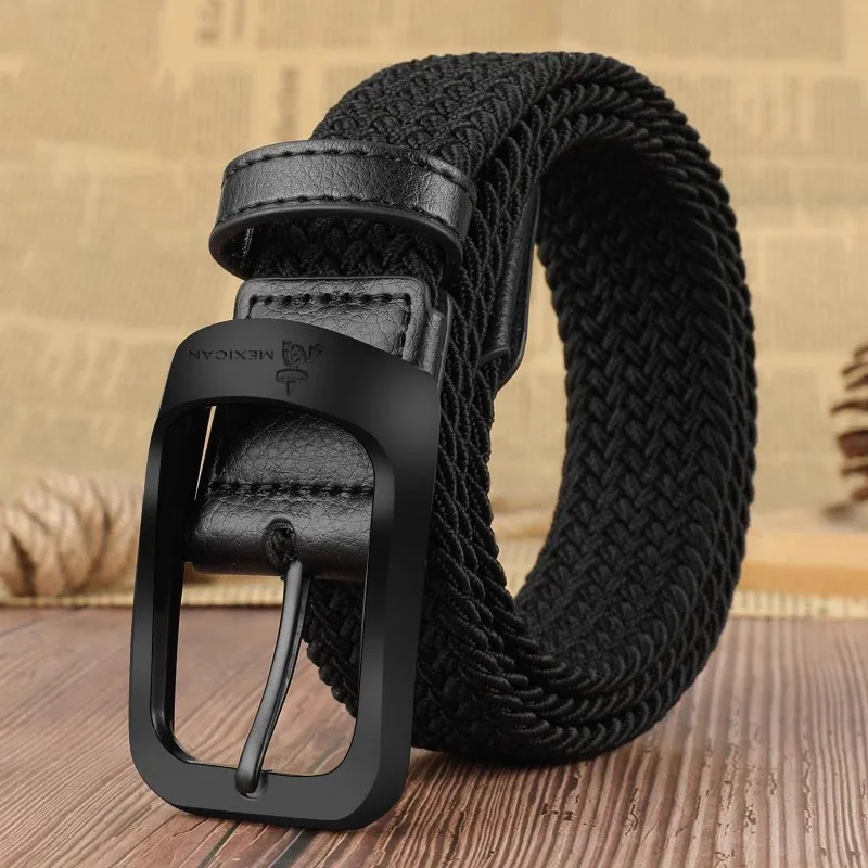 MEXICAN Canvas Leather Belts Men 3.3cm-2