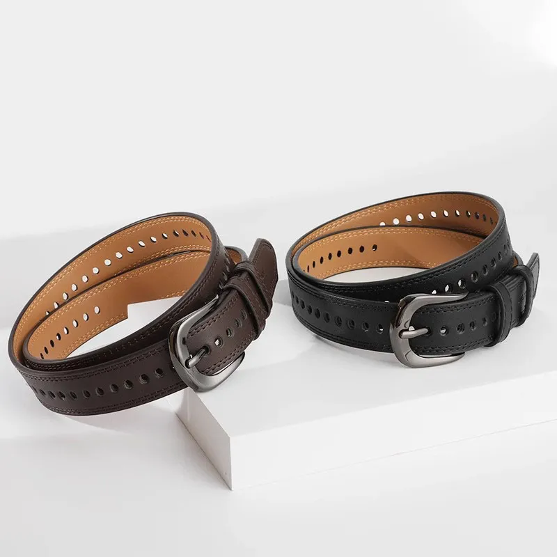 MEXICAN Split Cow Leather Leather Belts Women's 2.8cm-3