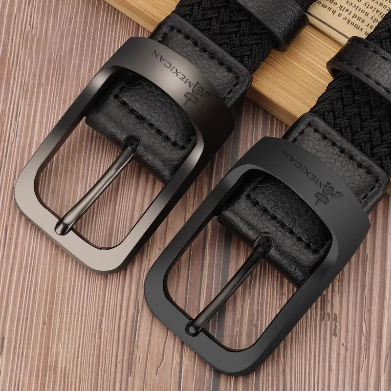 MEXICAN Canvas Leather Belts Men 3.3cm-5