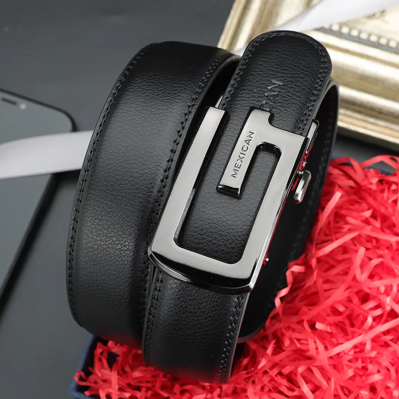 MEXICAN Split Cow Leather Belts Men's 3.5cm-2