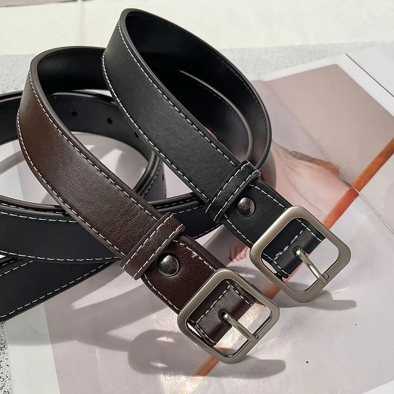MEXICAN Cow Split Leather Leather Belts Women's 2.8cm-2