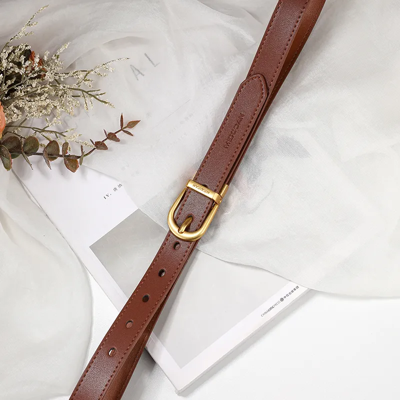 MEXICAN Split Cow Leather Belts Women's 2.4cm-7