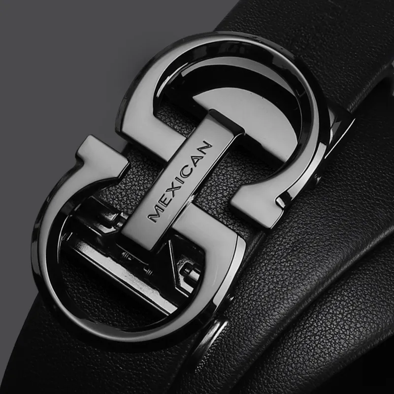 MEXICAN Top Grain Cow Leather Belts Men's 3.5cm-2