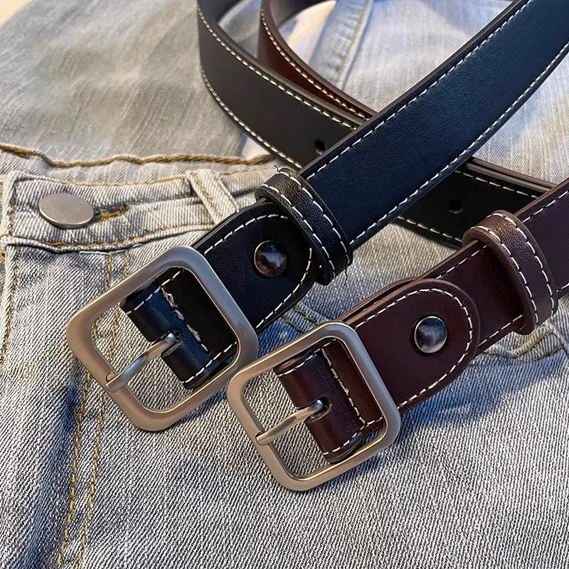 MEXICAN Cow Split Leather Leather Belts Women's 2.8cm-4
