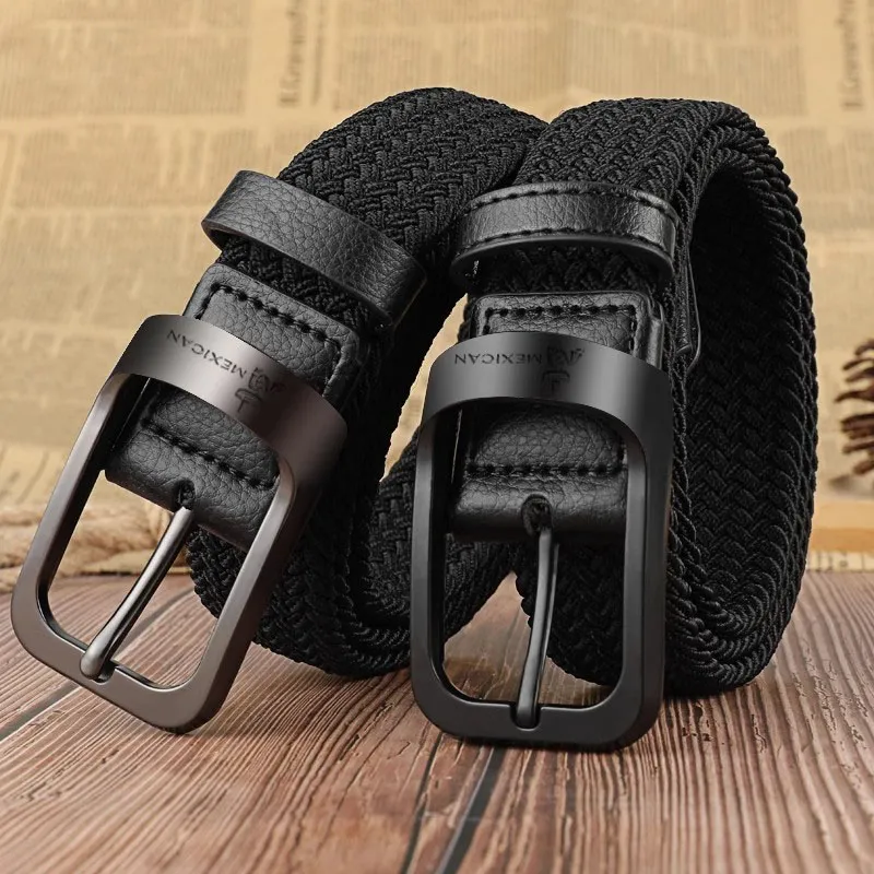 MEXICAN Canvas Leather Belts Men 3.3cm-3