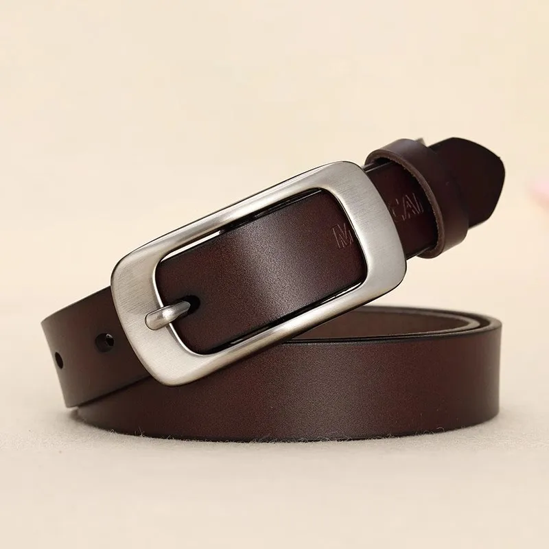 MEXICAN Cow Split Leather Leather Belts Women's Width 2.3cm-4