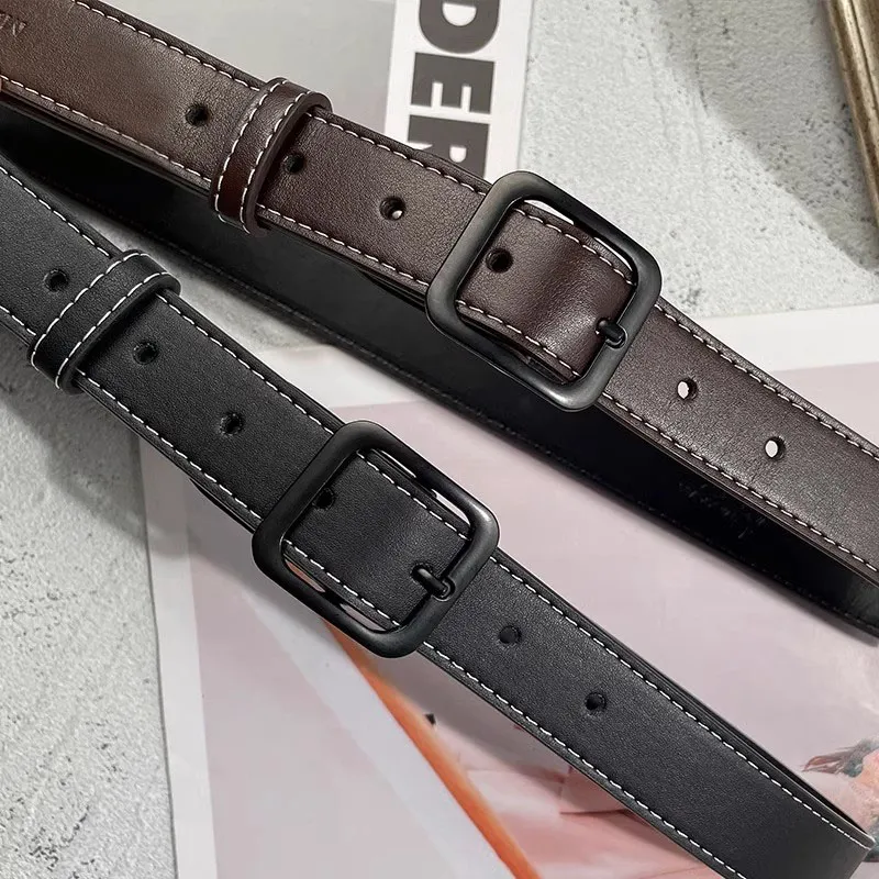 MEXICAN Cow Split Leather Leather Belts Women's 2.8cm-5