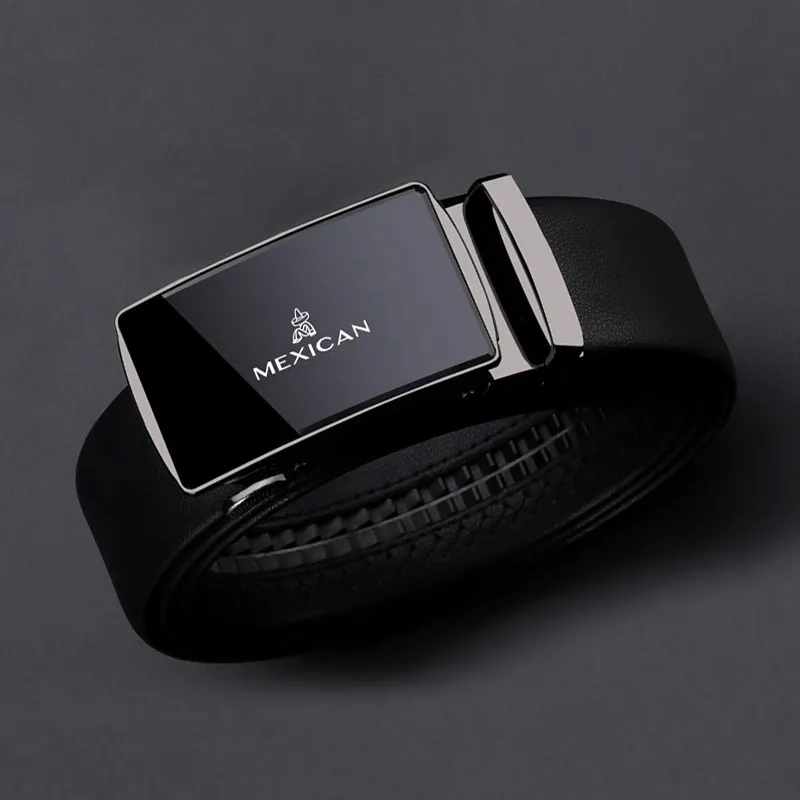 MEXICAN Split Cow Leather Belts Men's 3.5cm-3
