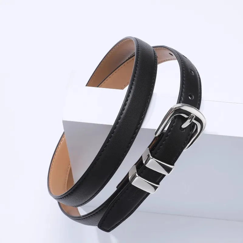 MEXICAN Cow Split Leather Leather Belts Women's Width 1.9cm-3