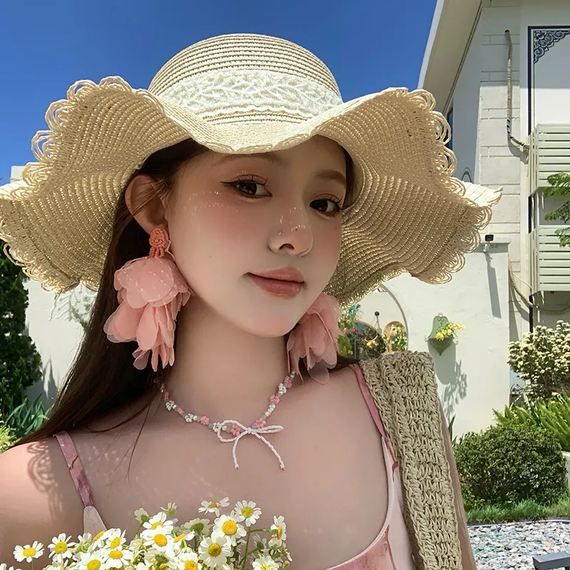 MEXICAN Paper Reed Sun Protection Hats Women's-4