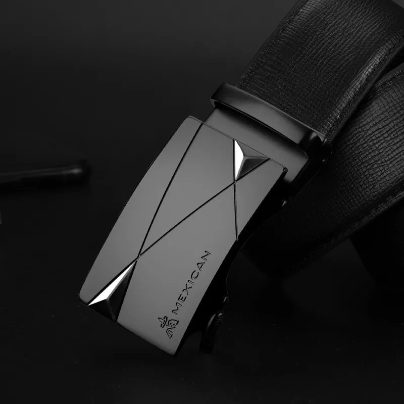MEXICAN Top Grain Cow Leather Belts Men's 3.5cm-3