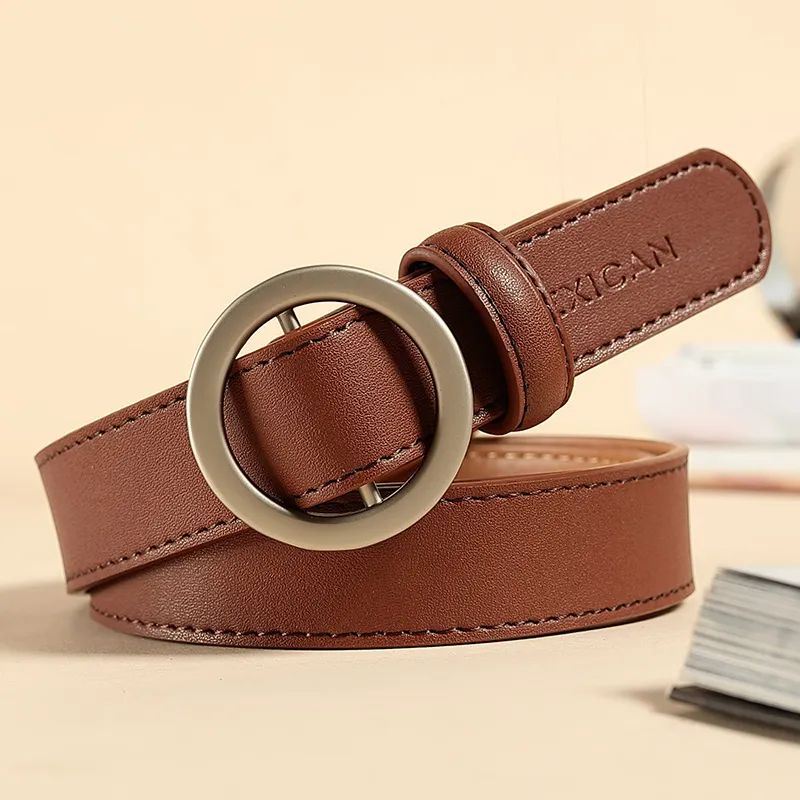 MEXICAN Cow Leather Belts Women's 2.4cm-4