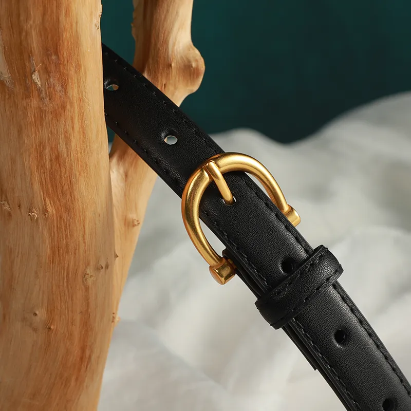 MEXICAN Versatile Slim Belt Pin Buckle Summer Trendy Instagram Style Jeans Leather Belts Women's-2