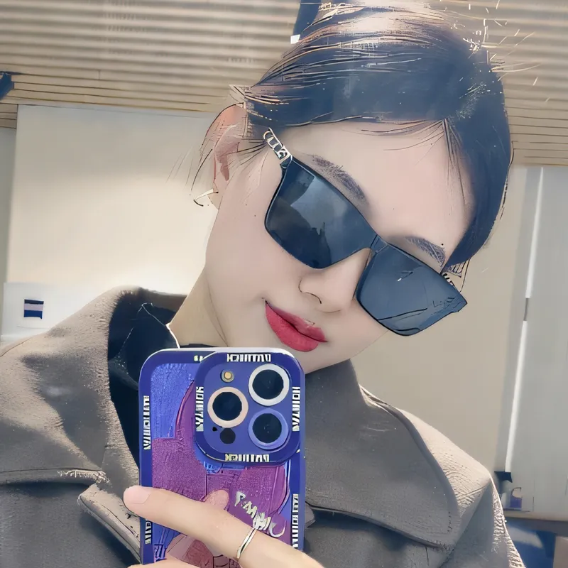 SUPER SUNG Plate Frame Square Sunglasses Unisex-5