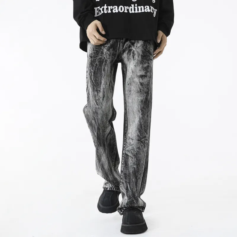 FORCEREPUBLIK Jeans Unisex Gray White-1