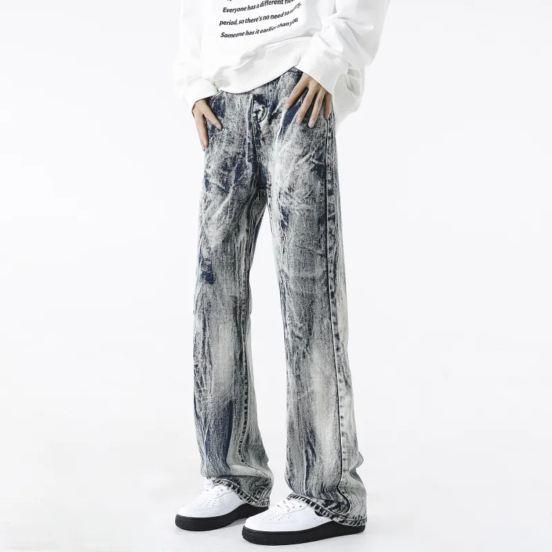 FORCEREPUBLIK Jeans Unisex Gray White-7