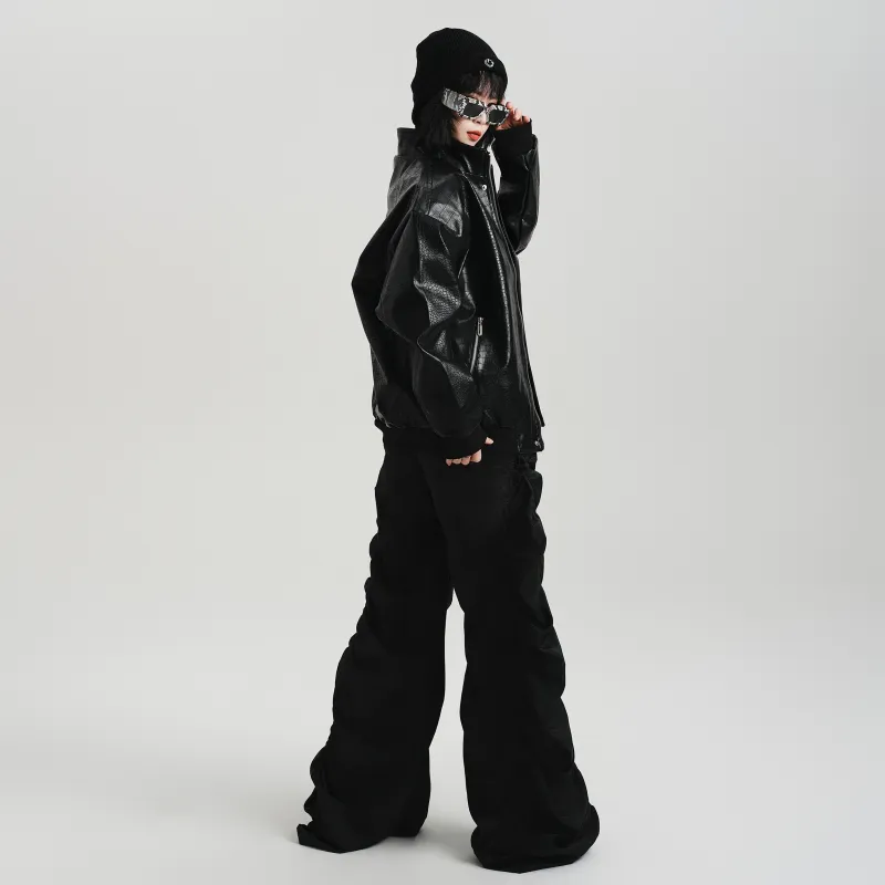 FORCEREPUBLIK Leather Jacket Unisex-4