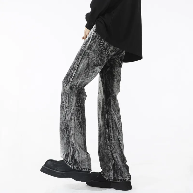 FORCEREPUBLIK Jeans Unisex Gray White-3