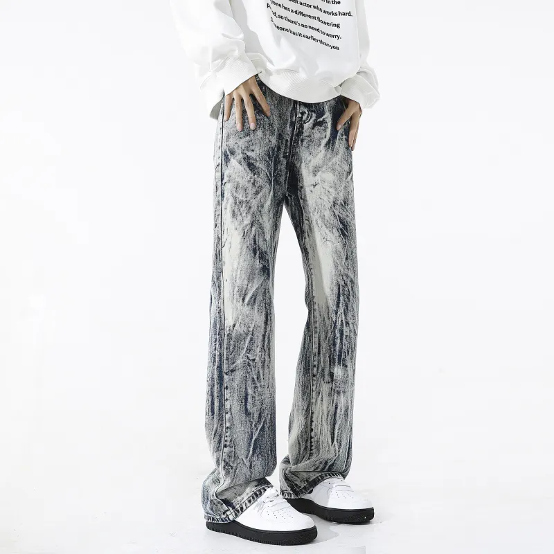 FORCEREPUBLIK Jeans Unisex Gray White-8