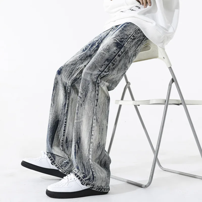 FORCEREPUBLIK Jeans Unisex Gray White-10
