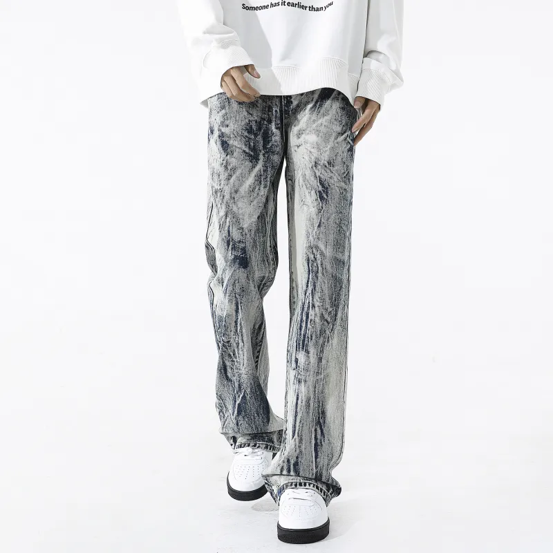 FORCEREPUBLIK Jeans Unisex Gray White-6