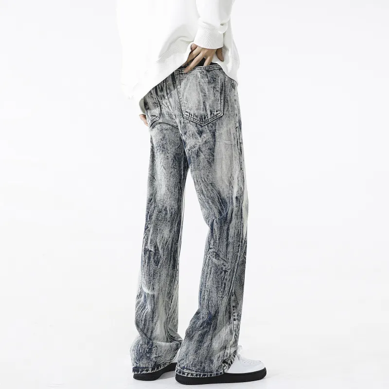 FORCEREPUBLIK Jeans Unisex Gray White-9